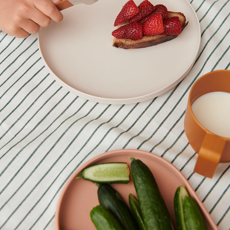 Набор детских тарелок для завтрака LIEWOOD "Anita", 2 шт, темно-розовый микс с бежевым